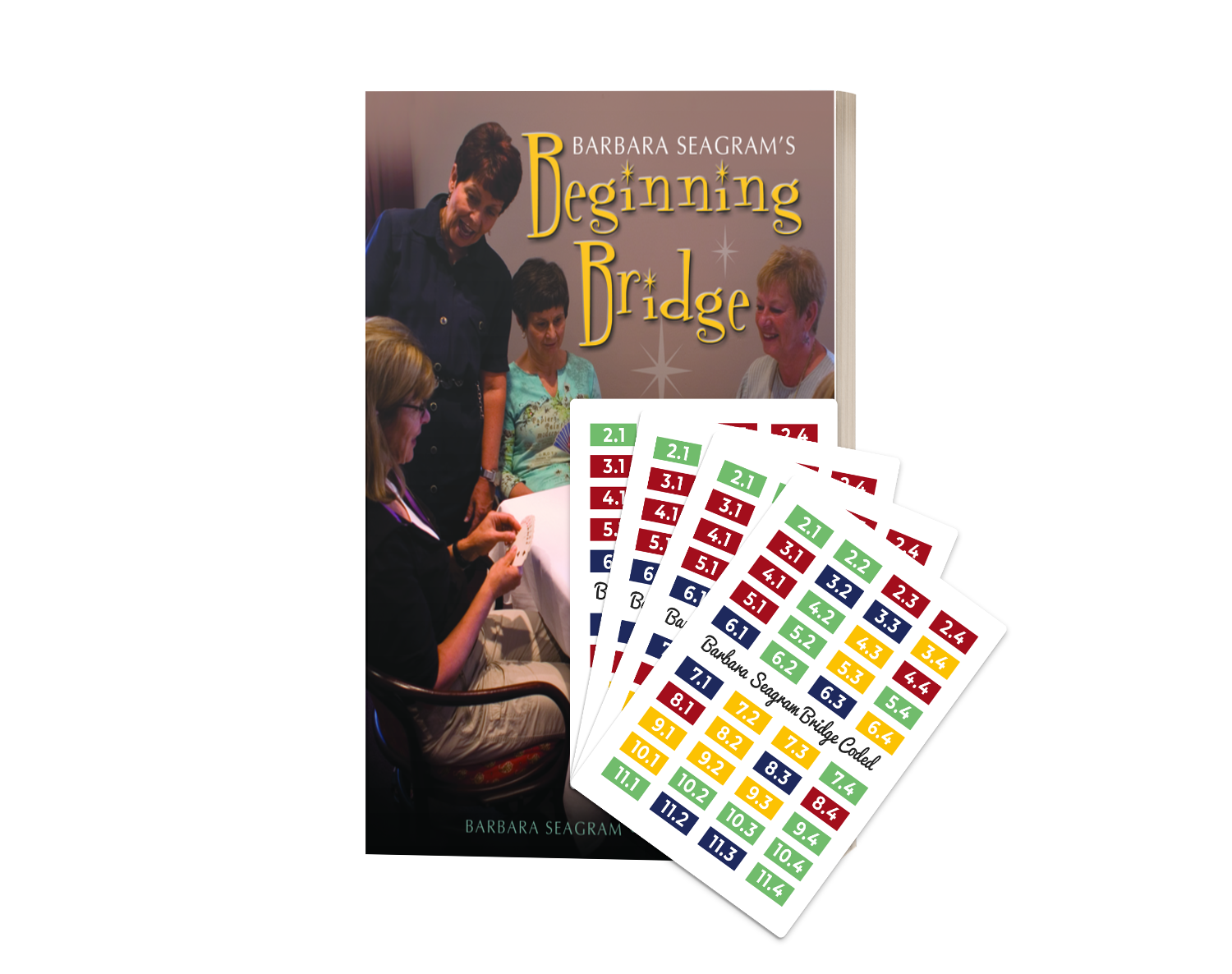 BARBARA SEAGRAM'S BEGINNING BRIDGE BOOK WITH MATCHING CODED CARDS ...
